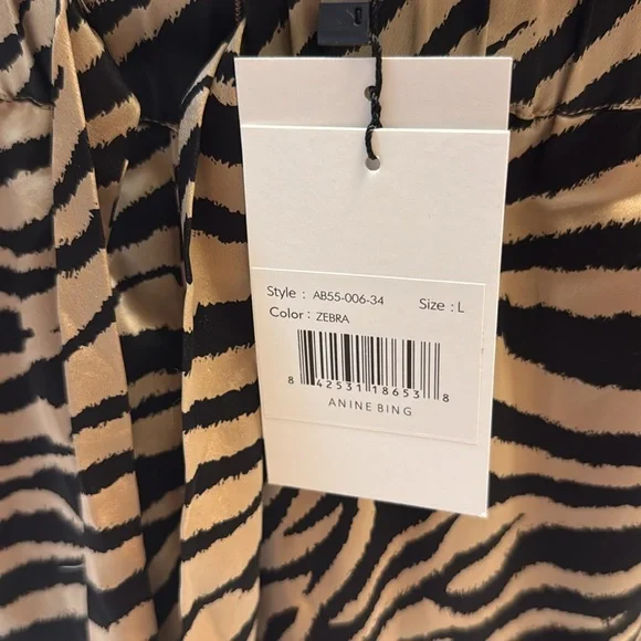 Anine Bing Diane Silk Shorts Size Large - Picture 3 of 4